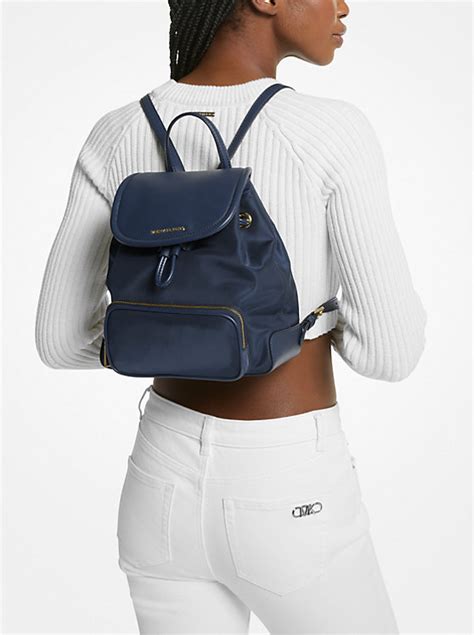 Michael Kors Cara Small Nylon Backpack (Navy).